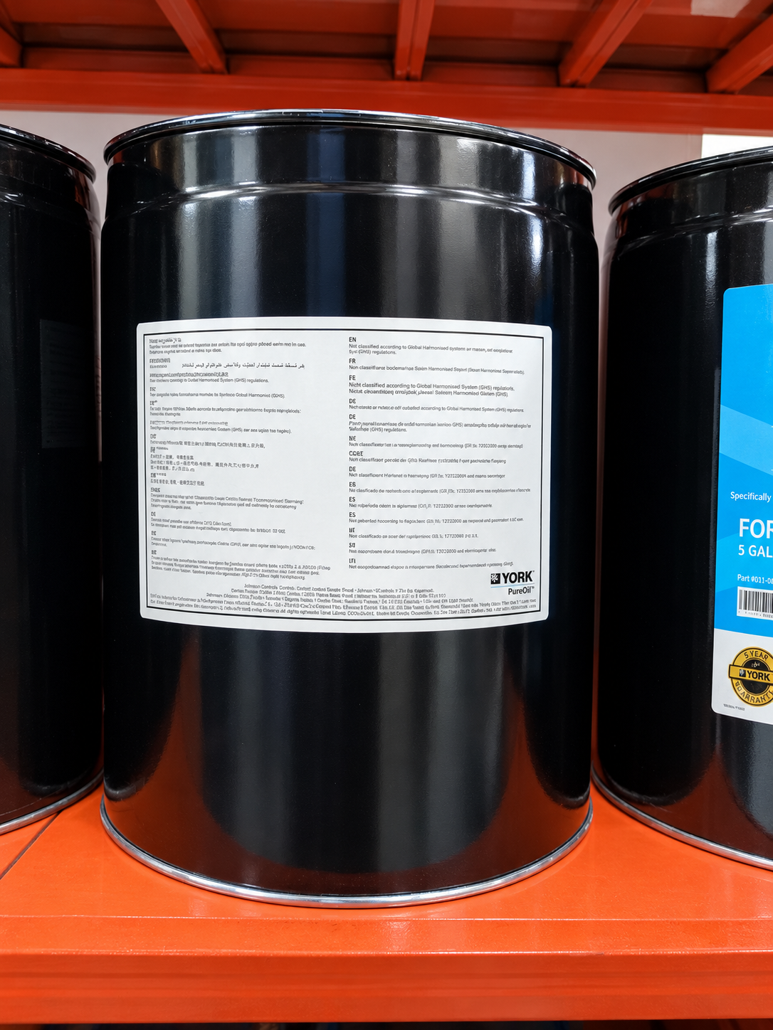 York Refrigeration Compressor Oil Type K (K-Oil) - Part No: 011-00593-000 (5 Gallons / 18.9L)